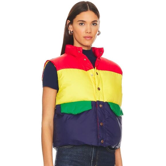 MOTHER The Pillow Talk Tri Color Puffer Vest - Size S - NWT - Picture 2 of 6